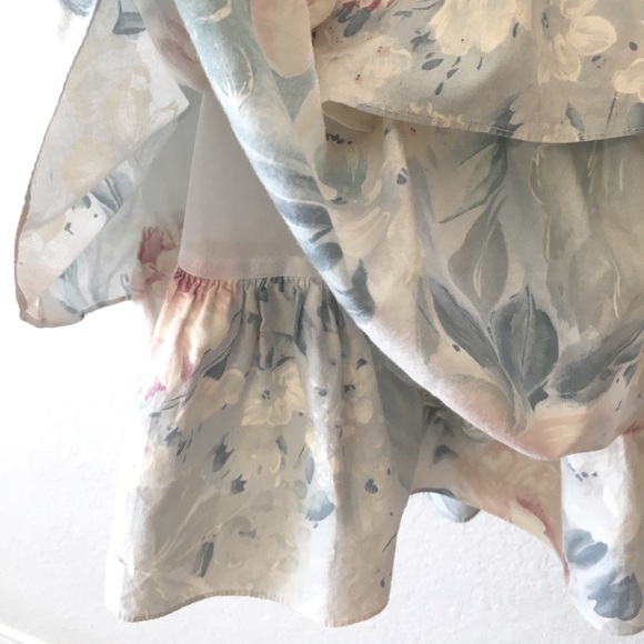 🍭VTG 80s new romantic floral tiered ruffle dress - Picture 6 of 12